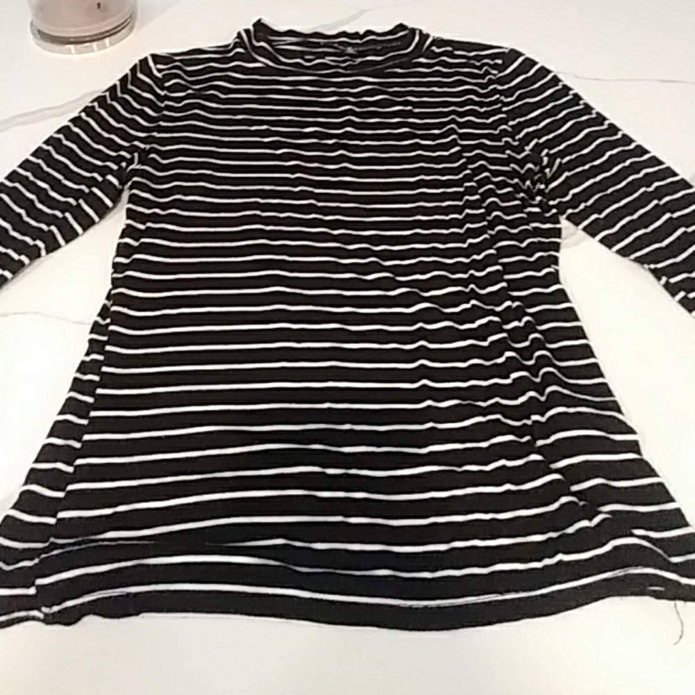 Lulus black and white striped top